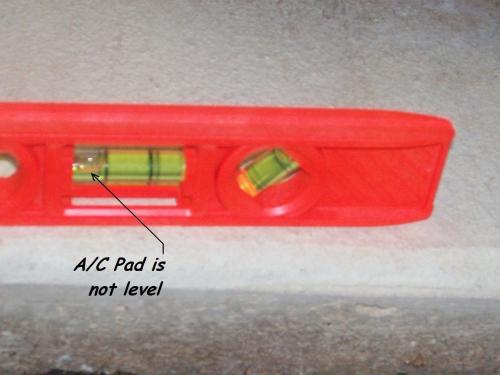 AC Pad not level