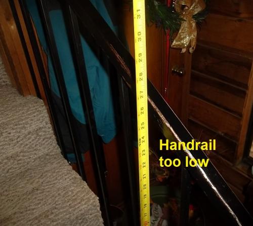 Handrail too low