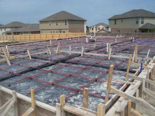 Post Tension Slab before concrete pour